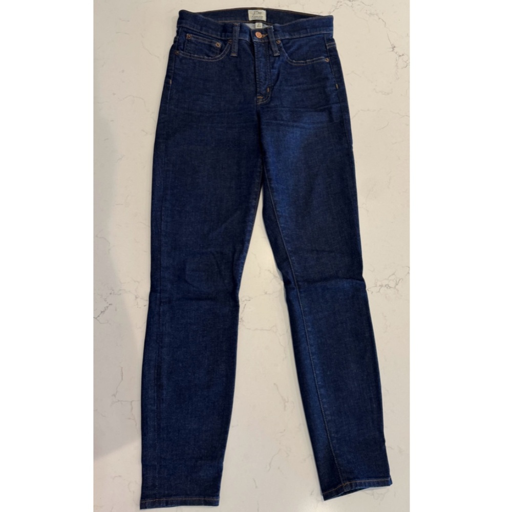 J. Crew 9" High Rise Toothpick Jeans Size 27 Dark Rinse